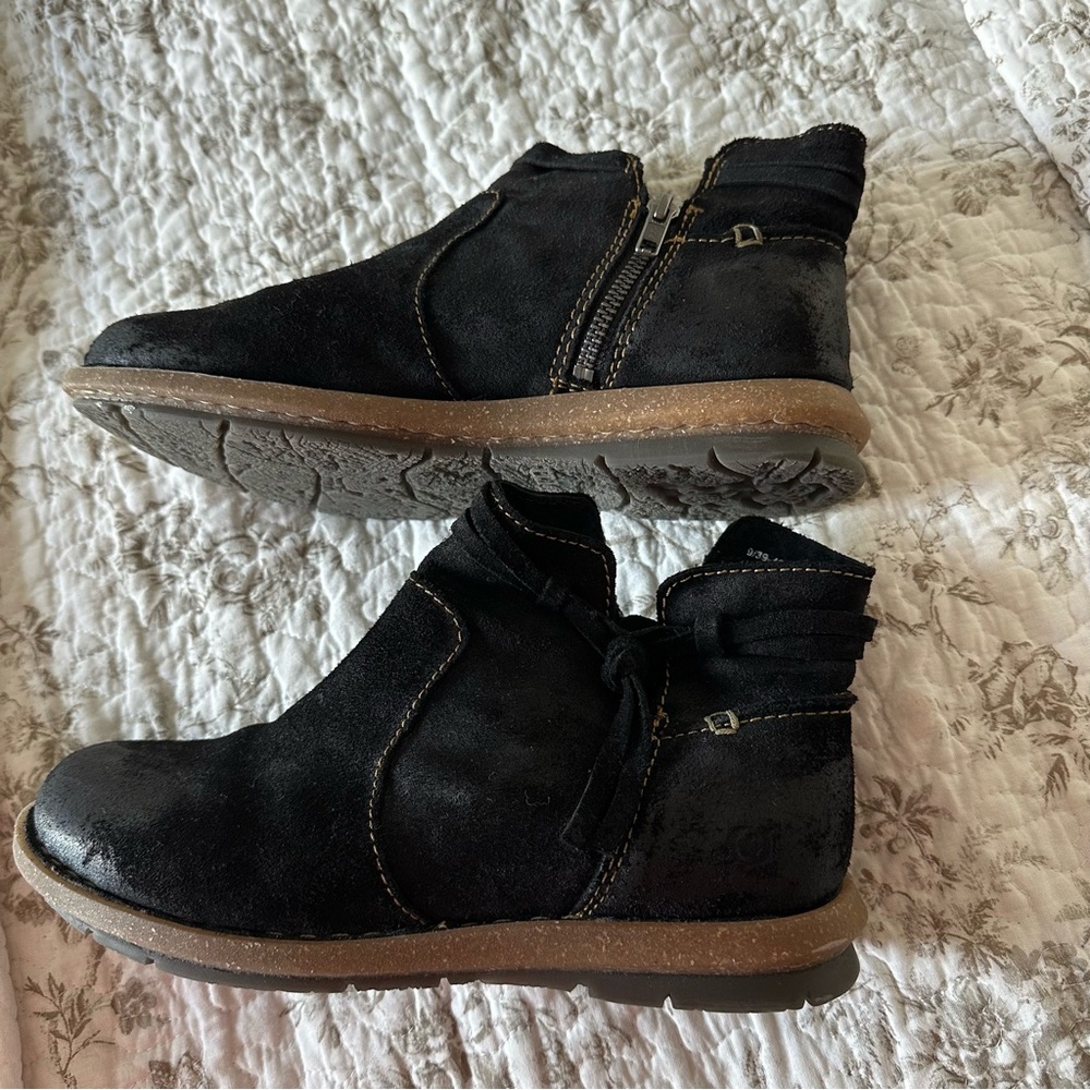 Born Black Ankle Boots - Picture 14 of 15